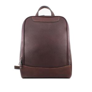 Unisex Handmade Deri Sırt Çantası - Kahverengi