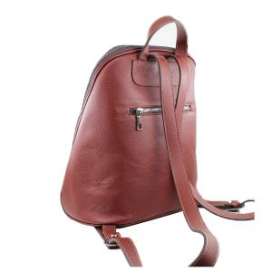 Unisex Handmade Deri Sırt Çantası - Süet Kahve