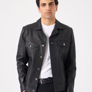 Tyler Erkek Kot Model Deri Ceket Siyah
