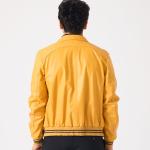 YellowRain Erkek Süt Danası Deri Mont + Yağmurluk - Sarı / Siyah