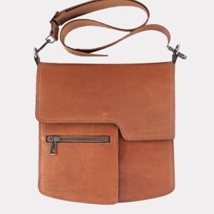 CubeBag Unisex Postacı Çantası Taba