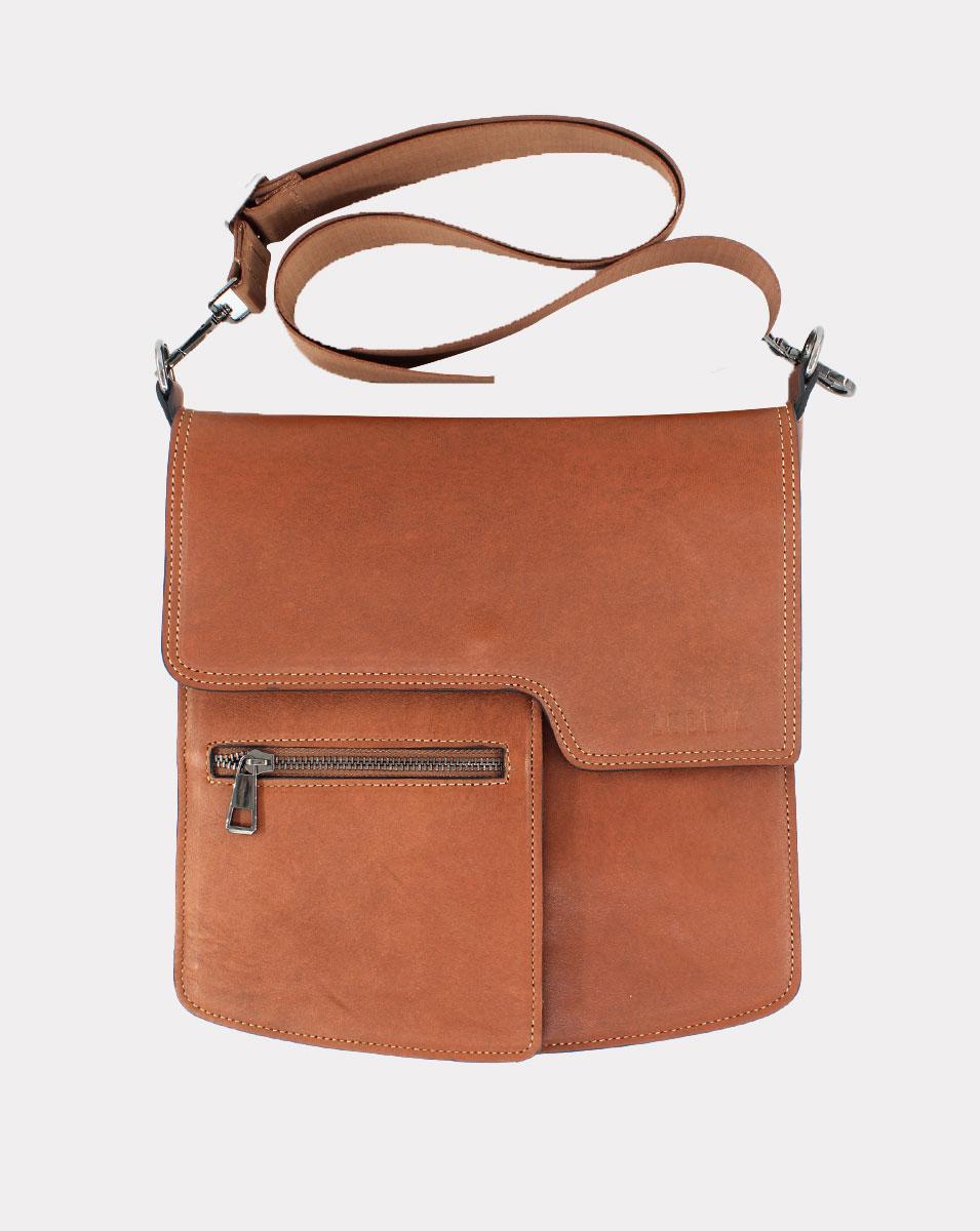 CubeBag Unisex Postacı Çantası Taba