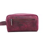 HandBag Bordo Süet Erkek Traşlık Çantası