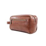 HandBag Taba Deri Erkek Traşlık Çantası