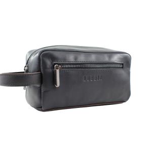 HandBag Siyah Deri Erkek Traşlık Çantası