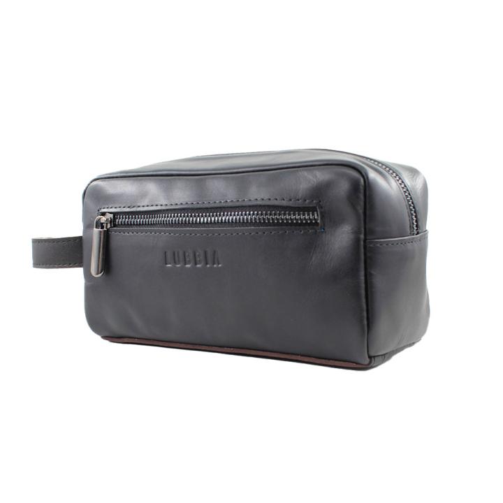 HandBag Siyah Deri Erkek Traşlık Çantası