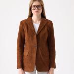 Luena Kadın Süet Blazer Ceket - Tarçın