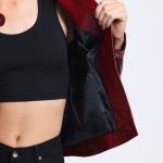 Spica Kadın Bordo Deri Mont Slim Fit