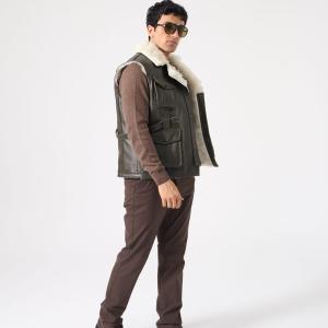 Blagie Unisex Kuzu Kürkü Yelek - Yeşil